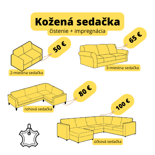 Čistenie kožených sedačiek Bratislava